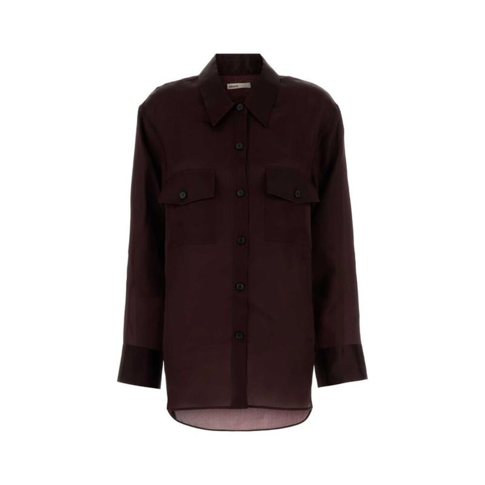 Khaite Women Aubergine Silk Matteo Shirt